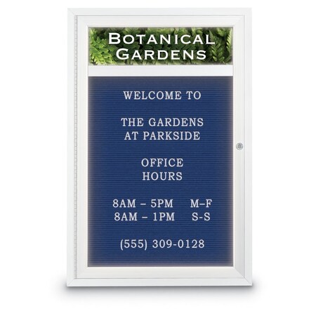 United Visual Products Indoor Enclosed Combo Board, 42"x32", Gold Frame/Grey & Medium Grey UVCB4232G-GREY-MEDGRY